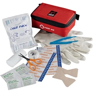 Staysafe - Portable 24 Piece First Aid Kit; Includes A Nylon Case, Scissors, Tweezers And More