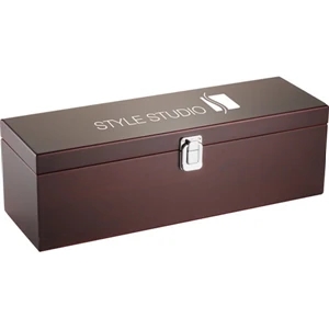 Napa - Cherry Wood Wine Case, Includes Stopper And Bottle Opener With Foil Seal Cutter
