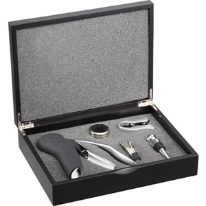 Grigio - Wine Set With Opener, Foil Seal Cutter, Drip Ring, Pourer And Stopper