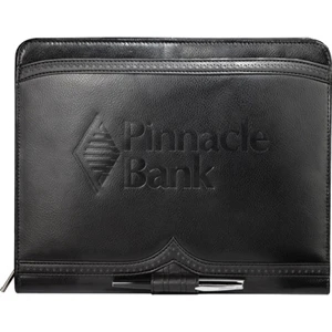 Wingtip - Zippered Padfolio With Gusseted Document Pocket And Calculator