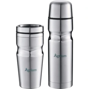 Deco Band - Insulated Band Bottle And Tumbler Gift Set, Constructed Of Stainless Steel