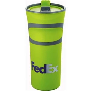 Groovy - Double-wall Tumbler With An Easy Push-on Thumb Slid Lid. Bpa Free