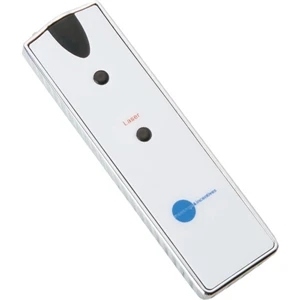 White Abs Plastic Laser Pointer With Led Light, One Button Cell Battery Included