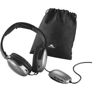 High Sierra (r) - Abs Plastic Noise Cancellation Headphones With Padded Ear Pieces And 70" Cable