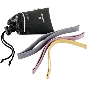 Everlast (r) - Set Of Three Pilates Aerobic Bands, Includes Fitness Guide And Drawstring Pouch