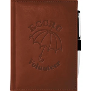 Journalbooks (r) Pedova (tm) - Journal With 125 Lined Sheets Of Paper And Blue And Silver Ribbon Page Markers