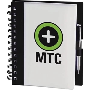 Essence Journalbooks (r) - Spiral Bound Lined Paper Journal With Elastic Pen Loop