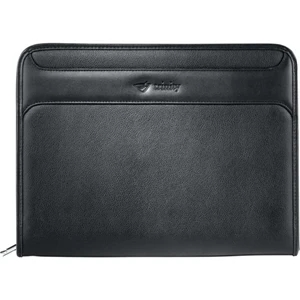 Burke - Pebble Grain Ultrahyde Zippered Padfolio With Velcro (r) Closure