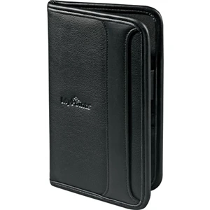 Burke - Black Pebble Grain Ultrahyde Travel Wallet With An Open Front Pocket
