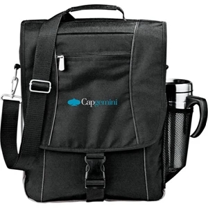 Verona - Black 600 Denier Polycanvas Computer Briefcase, Holds Up To A 15" Laptop