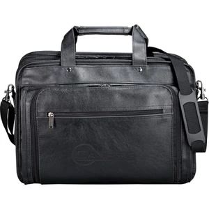 Black Durahyde Computer Attache With A Padded Computer Pouch, Holds A 17" Laptop