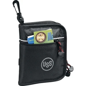 Triton - Black Golf Valuables Pouch With Large Id Window For Golf Scorecards