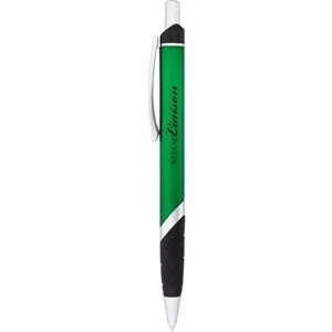 Scripto (r) Sharkbite - Smooth Matte Barrel Pen With Rubber Grip. Retractable Click Action Mechanism