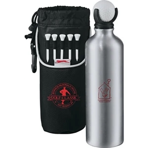 Slazenger (r) - Golf Bottle Pouch With Aluminum Bottle With Golf Pouch And Golf Tees