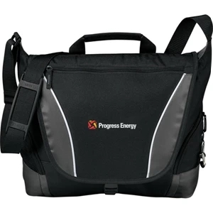 Slant - 600d Polycanvas Messenger Bag With Protective Flap With Buckle Closure