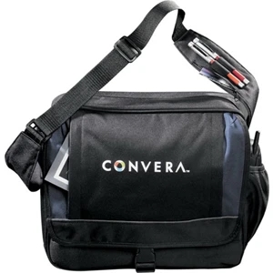 Excel (r) - 600 Denier Polycanvas Saddle Briefcase With A Deluxe Organizer