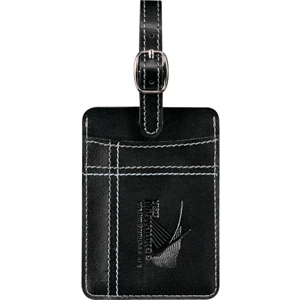 Crossroads - Black Ultrahyde Identification Tag, Holds A Standard Size Business Card