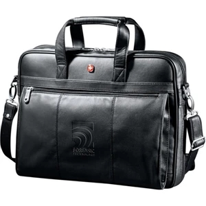 Wenger (r) Executive - Black Genuine Top Grain Leather Business Briefcase