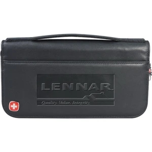 Wenger (r) - Black Genuine Top Grain Leather Travel Wallet With Interior Pockets And Pen Loop