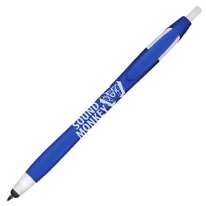Kontour Stylus (tm) - 1 Color Imprint - Blue - Retractable Ballpoint Pen Hidden Inside The Stylus