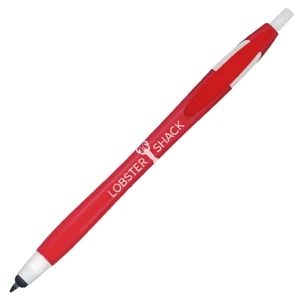 Kontour Stylus (tm) - 1 Color Imprint - Red - Retractable Ballpoint Pen Hidden Inside The Stylus