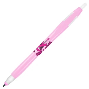 Kontour Stylus (tm) - 1 Color Imprint - Pink - Retractable Ballpoint Pen Hidden Inside The Stylus
