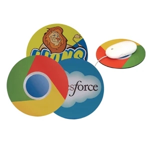 6.5" Round Soft Rubber & Jersey Mouse Pad With Full Color Dye Sublimation