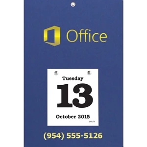 Sullivan (tm) - Foil Stamped Daily Date Calendar With 4 1/4" X 4 3/4" Pad And 8 3/8" X 12 3/8" Back