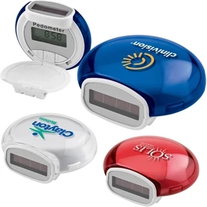 Pedometer With Solar/battery Power, Bubble Design And Jewel Tone Translucent Color
