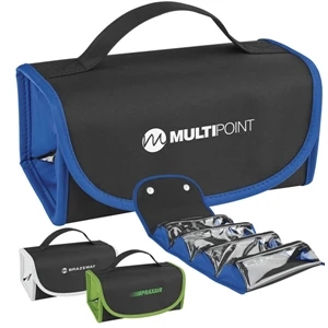 Smart-n'-stylin - Black Travel Case With Easy Carry Handle Has 4 Individual Clear Zipper Compartments