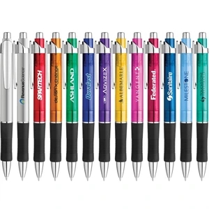 Albany - Gel Pen With Long Black Rubber Grip And Translucent Color Barrel