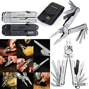 Super Tool (r) 300 Leatherman (r) - 19 Tools In One, 1/8" Screwdriver And Multiple Other Tools. Stainless Steel