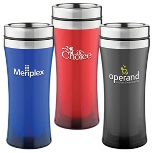 Fashion First - 14 Oz. Tumbler With Plastic Liner And Stainless Steel Lid