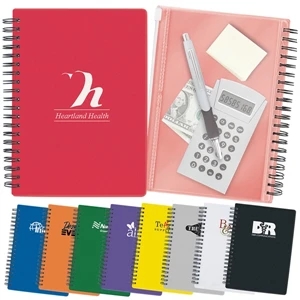 Pocket Buddy - Spiral Bound Notebook With Separate Ziplock Plastic Pocket Attached To Spine