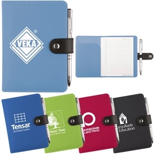 Color My World - Notebook With Microfiber Cover, Large Inside Front Pocket And Black Snap Closure