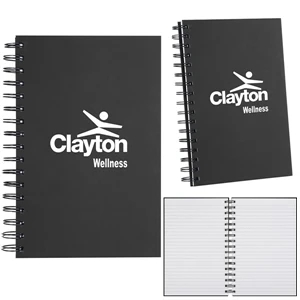 Pike - Journal Is Spiral Bound With Hard Matte Black Paper Board Cover, 100 Lined Pages