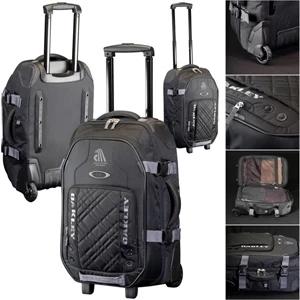 Oakley (r) - 600d Polyester Rolling Bag, Carry On Size. Lockable Main Zipper. 43l Capacity
