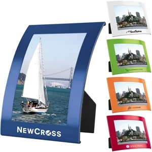 The Curve (r) - 4" X 6" Curved Photo Frame With Matte Finish And Black Plastic Easel Back