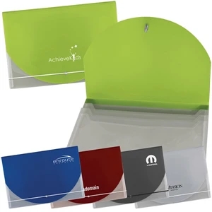 Lightweight Portfolio Document Holder Has 3 Additional Translucent Pockets