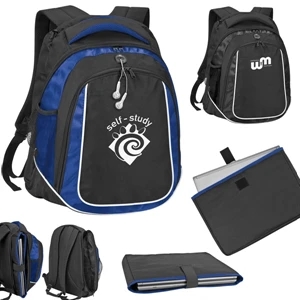 Oxford - Laptop Backpack Made From Durable Polyester With Side Zipper Main Compartment