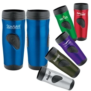 16 Oz Stainless Steel Tumbler With Plastic Liner, Double Insulation And Lid