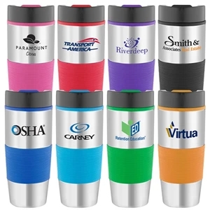 Ventura - 14 Oz. Double Wall Insulation Tumbler Has Stainless Outer With Color Plastic Liner