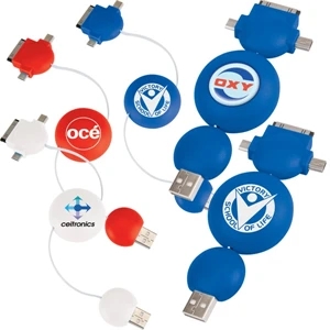 Adapter Has Cell Phone Charger And Micro, Mini And Iphone (r) Usb Connections