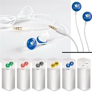 Candy - Earbuds With Round 3d Plastic Disks Made From Silicone With 9.0 Mm Speaker