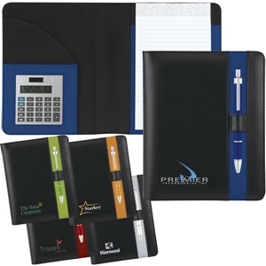 Executive Jr. (tm) - Portfolio With Contrasting Color Insert And Matching Ballpoint Pen