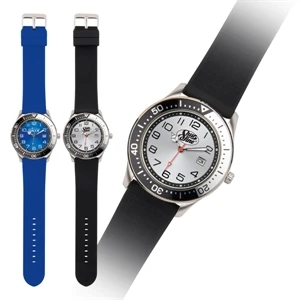 Corporate Casual - Analog Watch With Stainless Steel Case, Japanese Quartz Movement And Silicone Band