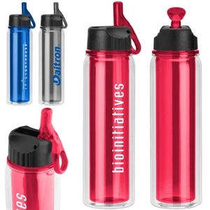 Cabrillo - 17 Oz. Bpa Free Water Bottle Has Crystal Clear Outer Wall With Bold Color Interior