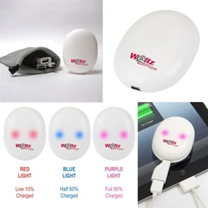 Beam X Oopar (r) - Oval Shape Power Bank Has A Usb Rechargeable Li-polymer Battery 1500 M