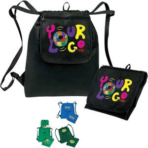 Egreen - Fold Up Drawstring Cooler Backpack. 90g Non Woven Polypropylene