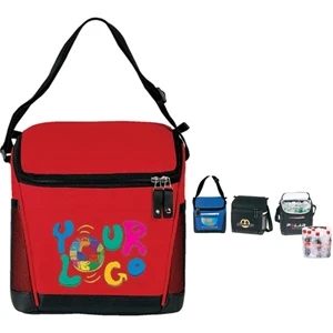 Six Bottle Cooler, Poly 600d, Insulated, Heat-sealed Removable Clear Pvc Lining